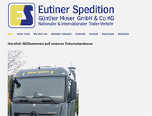 Tablet Screenshot of eutiner-spedition.de